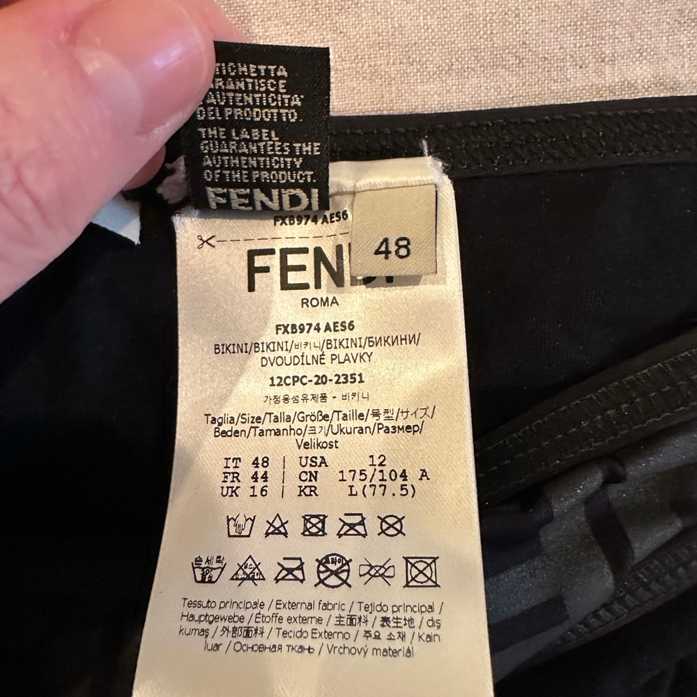 Fendi Black Embossed Monogram Bikini Set - Picture 6 of 8